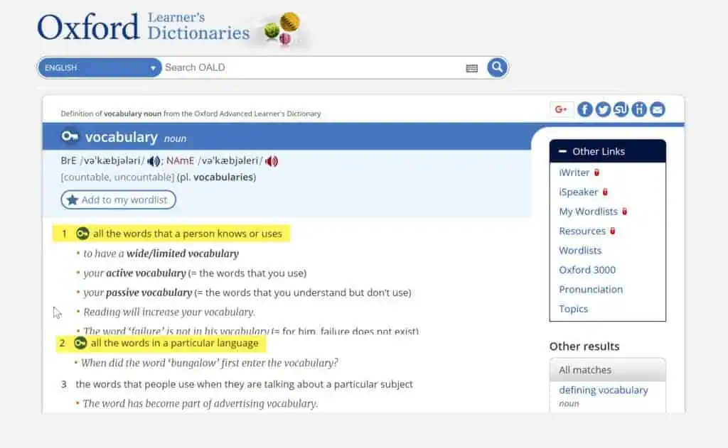 vocabulary英文意思_SquareOne