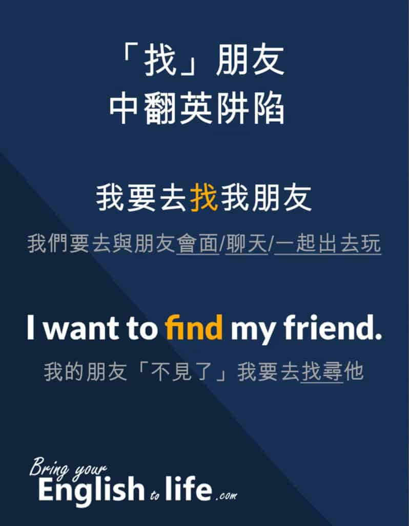 找朋友英文