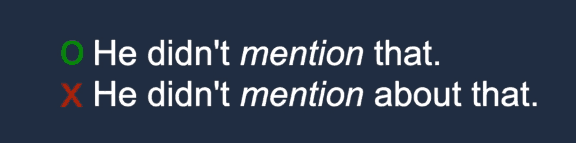 提到英文 mention 的基本句型造句範例