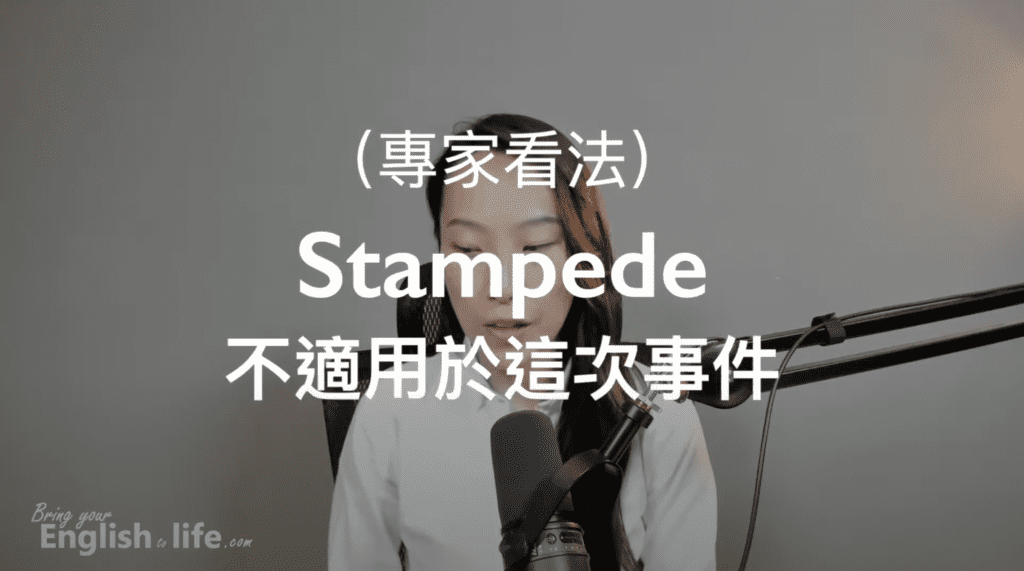 韓國踩踏事件 (Crowd Crush:Surge vs. Stampede)_專家認為 stampede 不適用的原因