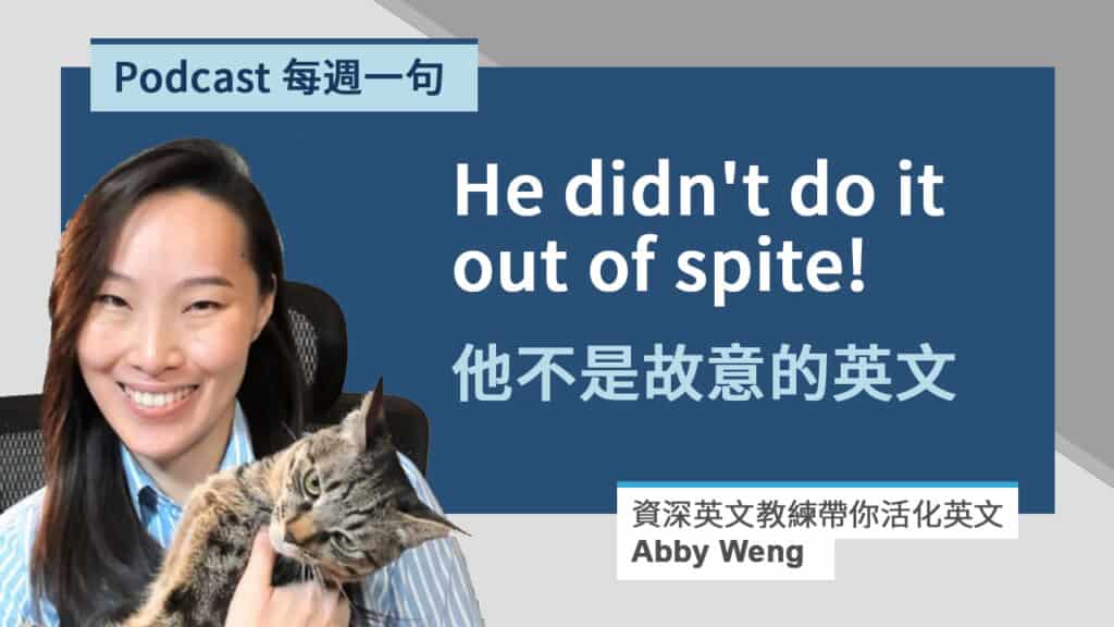 他不是故意的英文 He didn't do it